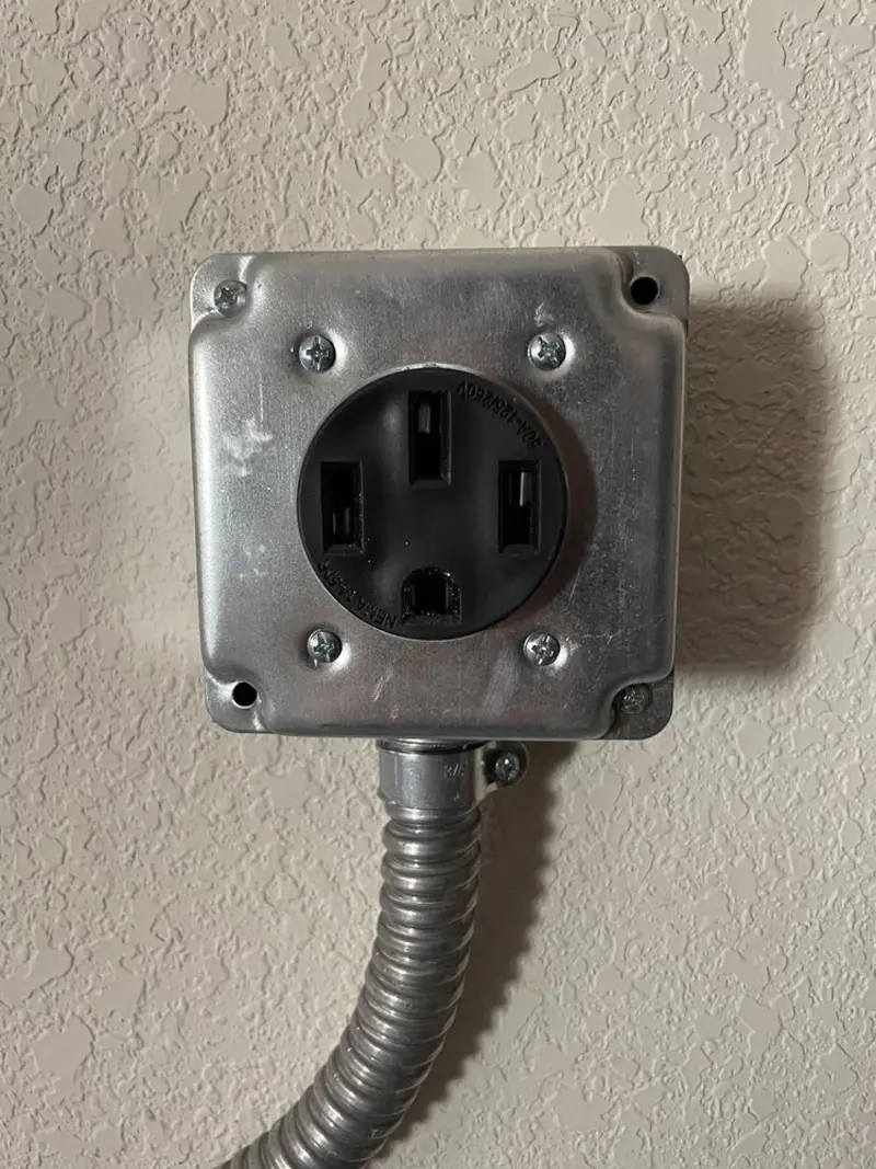 NEMA 14-50 outlet installed for Electrical Panel Upgrade in Siesta Key